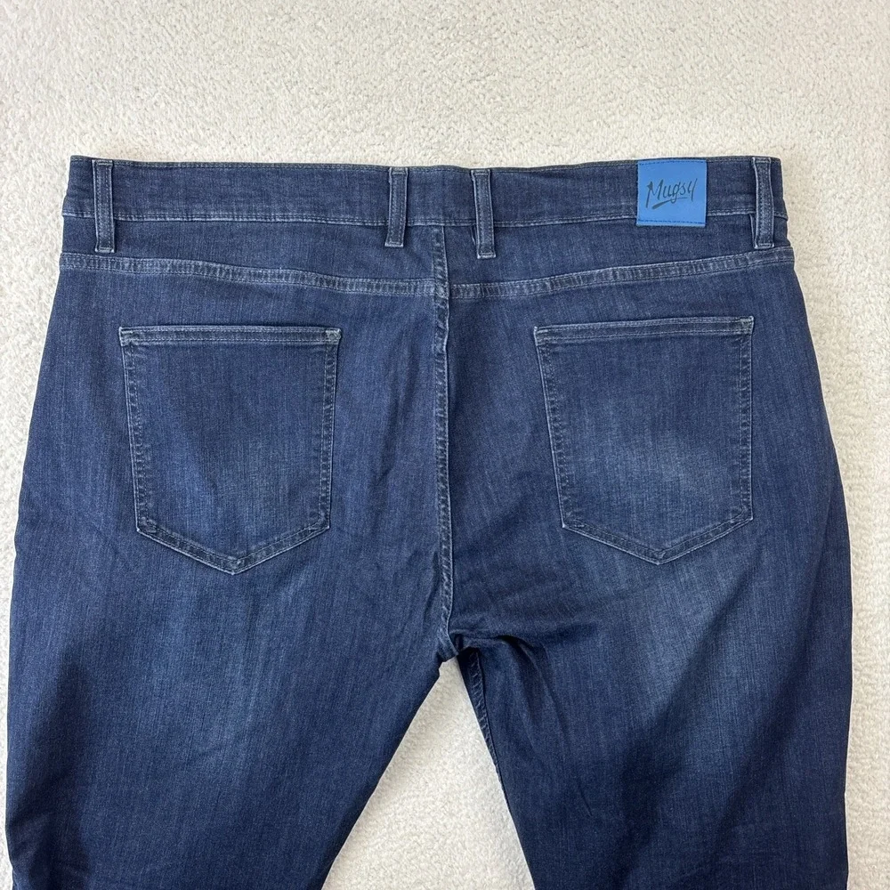 MUGSY 'Fultons' Means Jeans Size 42/32 Blue Dark Wash Stretch Denim Classic Fit